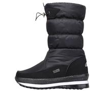 Ulalaza Bottes de neige d'hiver pour femmes, bottes d'extérieur chaudes mi-mollet, antidérapantes, talons bas, légères, chaussures de randonnée plates et imperméables à la cheville