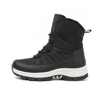 Ulalaza Bottes de neige d'hiver pour femmes, bottes d'extérieur chaudes mi-mollet, antidérapantes, talons bas, légères, chaussures de randonnée plates et imperméables à la cheville
