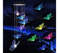 Ulalaza Carillon Solaire extérieur LED à Changement de Couleur Lumières solaires Décor Romantique pour la Maison de Jardin Patio