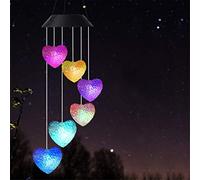Ulalaza Carillon Solaire extérieur LED à Changement de Couleur Lumières solaires Décor Romantique pour la Maison de Jardin Patio