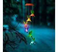 Ulalaza Carillon Solaire extérieur LED à Changement de Couleur Lumières solaires Décor Romantique pour la Maison de Jardin Patio