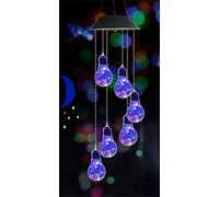 Ulalaza Carillon Solaire extérieur LED à Changement de Couleur Lumières solaires Décor Romantique pour la Maison de Jardin Patio (Bulb)