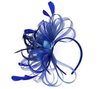 Ulalaza Chapeau de fascinateur pour Femme Pince à Cheveux Plume Mariage mariée Cocktail Chapeau Derby église Banquet pour Les Filles