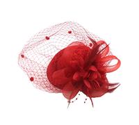 Ulalaza Chapeau de fascinateur pour Femme Pince à Cheveux Plume Mariage mariée Cocktail Chapeau Derby église Banquet pour Les Filles