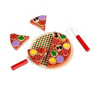 Ulalaza en Bois Pizza Simulation Cuisine Chef Jouets Faire Semblant de Jouer Jouet pour Fille garçon Kid Cadeaux