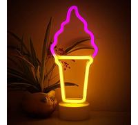 Ulalaza Enseigne Lumineuse au néon LED crème glacée veilleuses à Commande USB Signe de chapiteau décoratif Bar Pub Magasin Club Garage décor de fête à la Maison