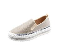 Ulalaza Fashion Star Sneaker Sneaker Sparkly Fashion Shiny Casual Bling Sequin Sequin Concert Chores Toile Low Top Lace Up Confortable Rétrochée pour Une soirée de Mariage de Rue Street
