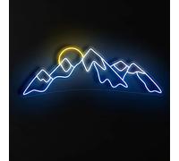 Ulalaza LED signe coucher de soleil enseignes au néon vagues Led maison mur lumières décoratives lever du soleil lampes de nuit montagnes décoration lumière USB luminosité réglable