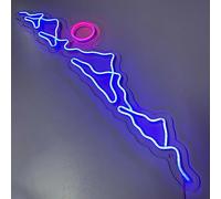 Ulalaza LED signe coucher de soleil enseignes au néon vagues Led maison mur lumières décoratives lever du soleil lampes de nuit montagnes décoration lumière USB luminosité réglable