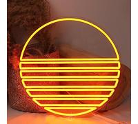 Ulalaza LED signe coucher de soleil enseignes au néon vagues Led maison mur lumières décoratives lever du soleil lampes de nuit montagnes décoration lumière USB luminosité réglable