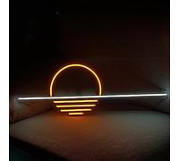 Ulalaza LED signe coucher de soleil enseignes au néon vagues Led maison mur lumières décoratives lever du soleil lampes de nuit montagnes décoration lumière USB luminosité réglable