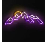 Ulalaza LED signe coucher de soleil enseignes au néon vagues Led maison mur lumières décoratives lever du soleil lampes de nuit montagnes décoration lumière USB luminosité réglable