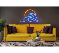 Ulalaza Lumières décoratives LED, Interface USB, montagnes, lever du soleil, coucher de soleil, enseignes au néon, décoration murale, Art de noël, luminosité réglable 40x38cm