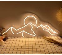 Ulalaza Lumières décoratives LED, Interface USB, montagnes, lever du soleil, coucher de soleil, enseignes au néon, décoration murale, Art de noël, luminosité réglable 34x17cm