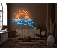 Ulalaza Lumières décoratives LED, Interface USB, montagnes, lever du soleil, coucher de soleil, enseignes au néon, décoration murale, Art de noël, luminosité réglable 40x42cm