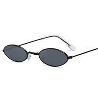 Ulalaza Lunettes de soleil de mode en métal petit rond classique Vintage rétro ombre à la mode tout-match mode lunettes pour hommes et femmes