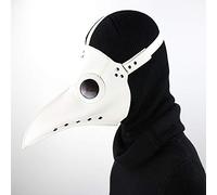 Ulalaza Médecin de la peste masque en cuir PU nez long oiseau bec Steampunk Halloween Cosplay accessoires de fête Costume