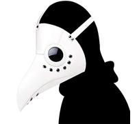 Ulalaza Médecin de la peste masque en cuir PU nez long oiseau bec Steampunk Halloween Cosplay accessoires de fête Costume