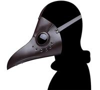 Ulalaza Médecin de la peste masque en cuir PU nez long oiseau bec Steampunk Halloween Cosplay accessoires de fête Costume
