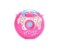 Ulalaza Mignon Donut Bouilloire Tasse D'eau Tasse D'eau Pour Enfants Cadeau Créatif Bouteille D'eau Ronde avec Paille Extérieure Anti-Chute Portable Sangle Tasse D'eau Mouvement Extérieur 380 ml