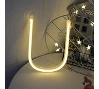 Ulalaza Néon Lettre lumière Alphabet Lampe décor Batterie ou USB exploité Barre Signe décoration Murale