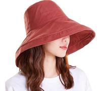 Ulalaza Pliable Packable Ajustable Sun Bucket UV Wide Brim Summer Hat Women Beach Safari Randonnée Voyage Bonnie