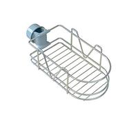 Ulalaza Porte-éponge de Cuisine en Acier Inoxydable évier Caddy Organisateur Brosse à Savon Vaisselle Liquide égouttoir Robinet Support de Rangement