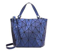 Ulalaza Sac à main à poignée géométrique à treillis pour les femmes sacs à main à poignée géométrie sac à épaule