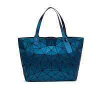 Ulalaza Sac à main à poignée géométrique à treillis pour les femmes sacs à main à poignée géométrie sac à épaule