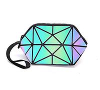Ulalaza Sac à provisions lumineux géométrique Sacs à main et sacs à main holographiques Sac à bandoulière réfléchissant Flash pour femme