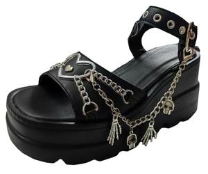 Ulalaza Sandales pour femme en PU doux et confortable à bout ouvert Semelle intérieure antidérapante Sandales évidées pour femme Idéal pour marcher à la plage Shopping Vacances Rencontres