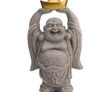 Ulalaza Statue de Bouddha assis en résine pour méditation, décoration d'intérieur, Résine, 1 couleur, 06:2.56’’*1.77’’*4.33’’