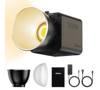 Ulanzi 100 W Lampe Vidéo LED Portable Bicolore avec Adaptateur CC, Batterie Intégrée de 88,8 Wh, Température de Couleur Réglable, éclairage de Studio 2700 K-6500 K pour Vidéo, Selfie et Photographie