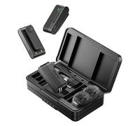 ULANZI A100 Micro Cravate sans Fil pour iPhone/Android/Caméra, Micro Cravate avec Réduction du Bruit, Fixation Magnétique, Plug & Play pour l'enregistrement vidéo, Youtube, TikTok, Vlog(2 Mics)