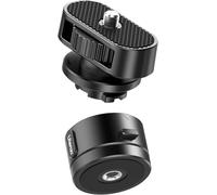 ULANZI Adapateur Go Quick II 1/4" Filetage 1/4" Filetage Couvercle à dégagement Rapide, Compatible avec Selfie Stick/Tripod/Monopod/Appareil Photo Emballé/Téléphone Portable