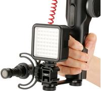 Ulanzi Adaptateur 3 têtes Hot Shoe Mount Stabilisateur de téléphone portable pour appareil photo numérique DSLR noir