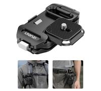ULANZI Clip de sangle pour sac à dos d'appareil photo, avec système de déverrouillage rapide, compatible avec plaques UKA-QR, pour Sony, Nikon, Fuji, support pour caméra d'action DSLR, supporte