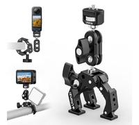 ULANZI CO78 Super Clamp Kit & Bras Magique avec Double Tête Sphérique à Rotation 360°, Support de Fixation à 3 mâchoires avec Sabot Froide & Filetage 1/4" 3/8" pour Smartphone/DSLR/Caméras d'action