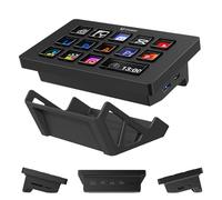ULANZI D200H Deck Dock Stream Controller & Station d'accueil USB C avec base de support, clavier macro 14 touches avec hub 7 en 1, lecteur de carte SD/TF, clé LCD personnalisable pour live/jeux