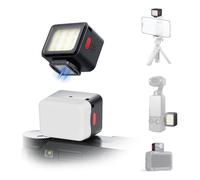 ULANZI DG01 Mini lampe vidéo, lumière de vlogging avec griffe, température de couleur 5600 K, luminosité réglable de la lumière de la caméra magnétique, batterie 500 mAh pour photographie