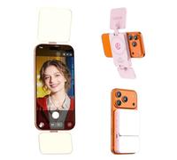 ULANZI GL01 [Nouveauté 2026] Lampe Selfie Magnétique pour iPhone, Lumière Téléphone avec Double Panneau LED Carré, Tige Extensible, 2500K-6500K, Compatible avec iPhone 17 16 15 Magsafe Samsung (Rose)