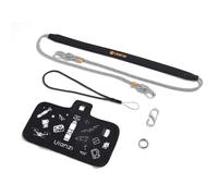 ULANZI Housses pour DJI Osmo Pocket 3, Pochette de Protection autocollante avec Bandoulière, Housse Chiffon de Protection Anti-Rayures DJI Pocket 3, Dragonne, Chiffon de Nettoyage (Noir, 22 × 12 cm)