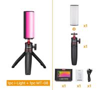 Ulanzi i-Light-Mini tube lumineux RVB,anciers de photographie LED,lampe de remplissage vidéo magnétique,2500-9000K pour Vlog,YouTube - Type with tripod kit