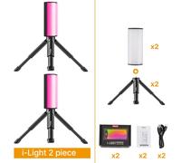 Ulanzi i-Light-Mini tube lumineux RVB,anciers de photographie LED,lampe de remplissage vidéo magnétique,2500-9000K pour Vlog,YouTube - Type 2pcs lights kit