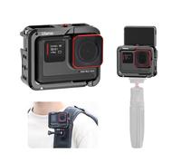 ULANZI IN-02 Cage Métallique pour Insta360 Ace/Ace Pro, Boîtier de Protection du Cadre de la Caméra, avec Vis 1/4 et Cold Shoe pour Lumière Vidéo et Microphone