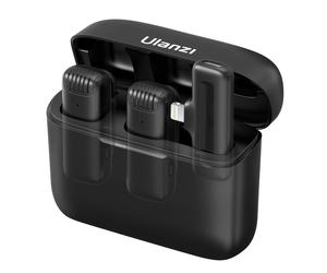 Ulanzi J12 ensemble de microphones sans fil avec 2 émetteurs et récepteur Lightning pour iPhone/iPad