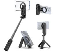 Ulanzi JJ03 Magnétique Perche à Selfie Bluetooth, 3 en 1 Mini Trepied Exteible, Support Téléphone Portable, Smartphone Capgrip, Compatible avec iPhone 17 16 15 14 13 12 Magsafe, Sumsung