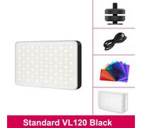Ulanzi-Lampe LED Vijim VL120,3200K-6500K,éclairage pour vidéo conférence,avec boîte à lumière et livre de documents RGB -VL120 Noir