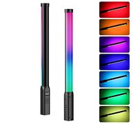 ULANZI Lampe Vidéo 10W, 360° Couleurs RVB, Luminosité 360Lux@0.5m, Tube Light avec Batterie 2600mAh, 2500K-9000K Réglable pour Portrait Photographie de Produits