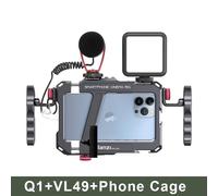 Ulanzi Lino-Poignée de montage pour téléphone,vidéo,vlog,iPhone X,11,12,13,14,Pro Max,Android,photographie,5.4,en effet à 6.7 - Type VLOG KIT-Q1-VL49